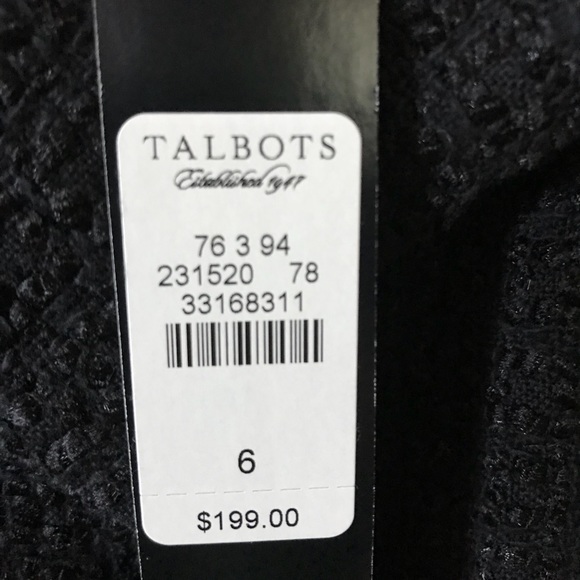 Talbots black tweed jacket size 6 - Picture 4 of 5